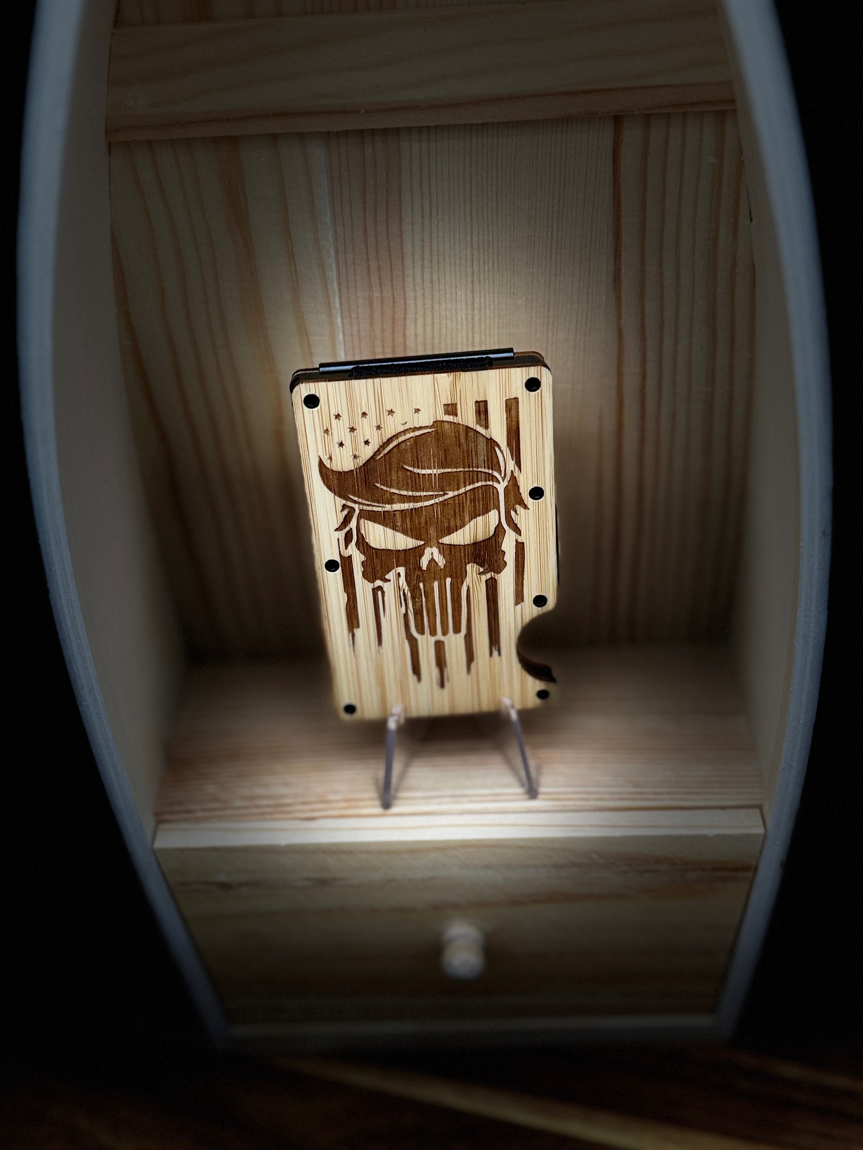 American Flag and Trump Skull Wallet